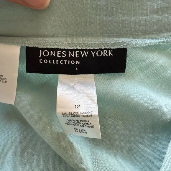 Jones New York collection A-line silk and linen maxi skirt size 12 - Picture 7 of 10